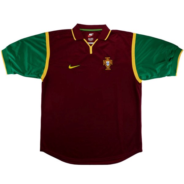 Maillot Football Portugal Domicile Retro 1999 Rouge